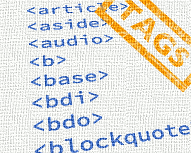 Screenshot of HTML tags
