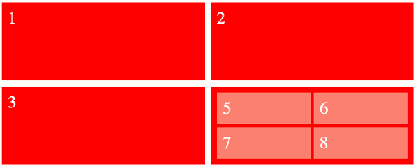 CSS grid repeating with span example