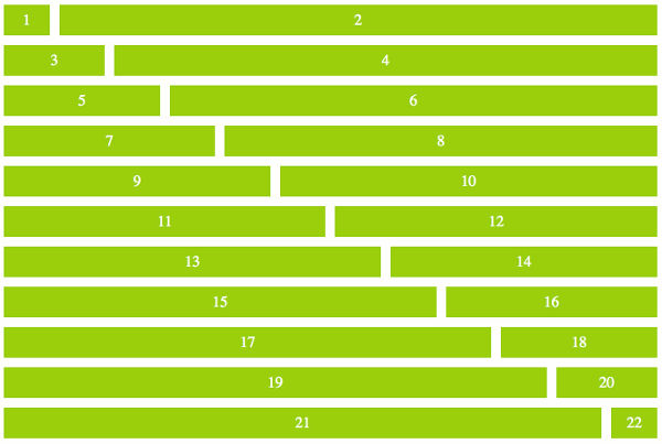12 column grid example 2 green