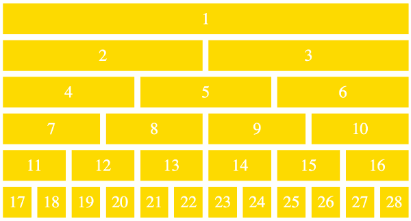 12 column grid gold