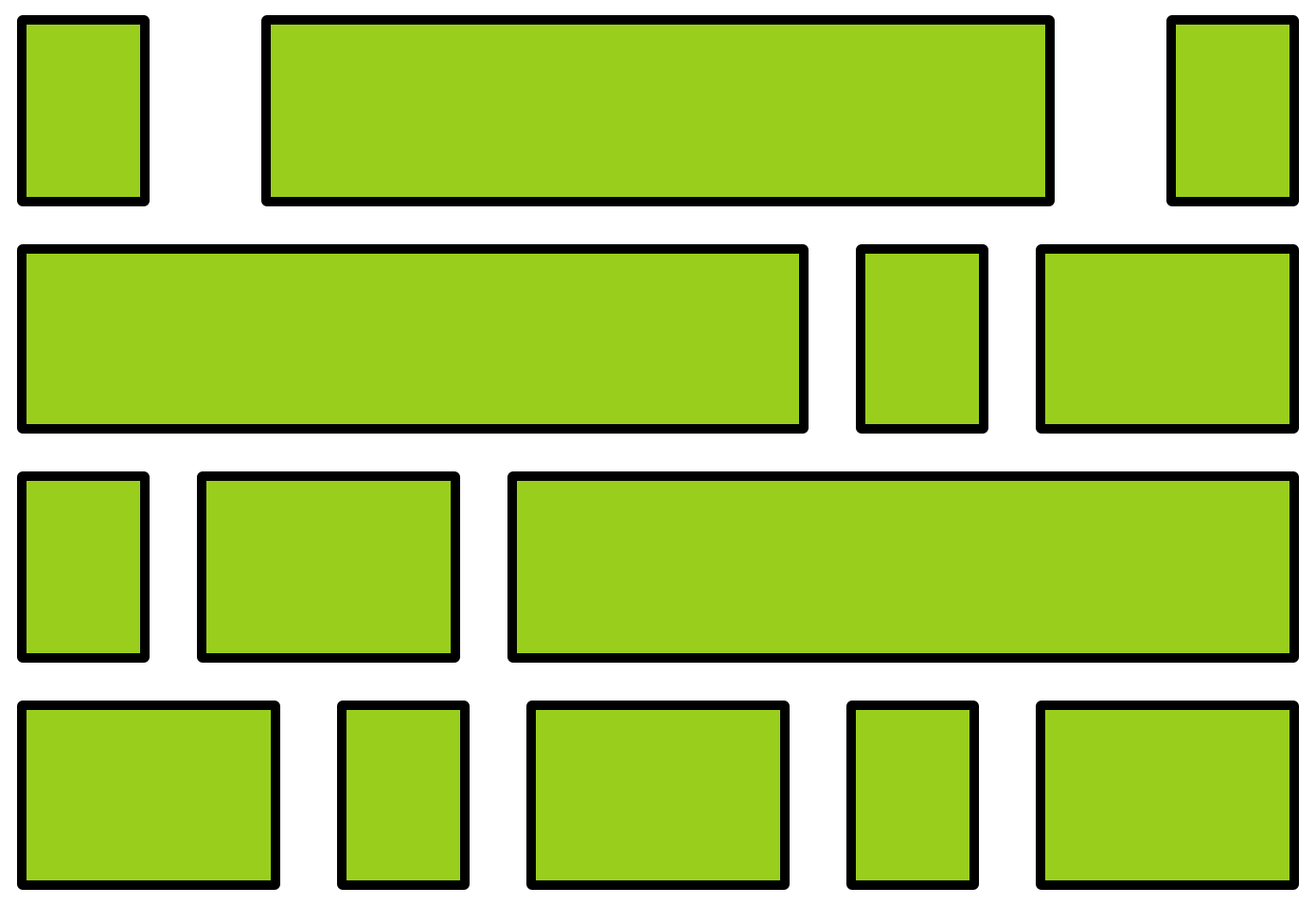 Example of a flexbox layout